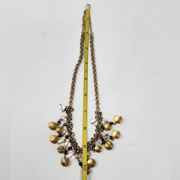 Vintage Talbots Multi Strand‎ Smoky Glass Crystal Beads Copper Necklace - Picture 5 of 10